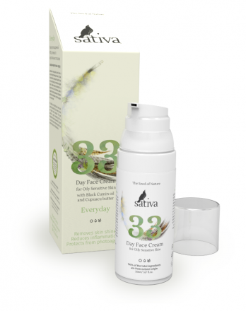 Крем для лица, дневной №33 для жирной и чувствительной кожи (50 мл), SATIVA